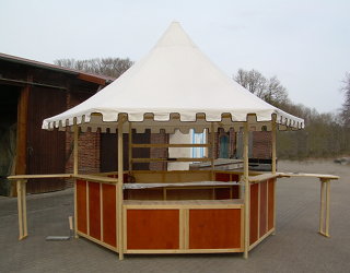 Catering Pavillon mit Plexiglastheke