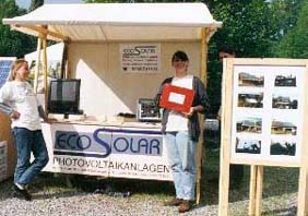 klipklap Infostand Solar mit Aufsteller 3x A1