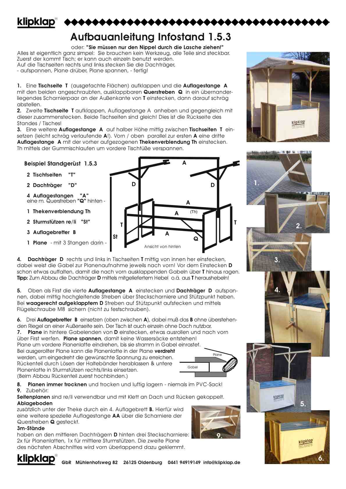 Aufbauanleitung klipklap Infostand i1.5.3