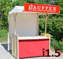 klipklap Infostand i1.5 aus Holz mit Standblende